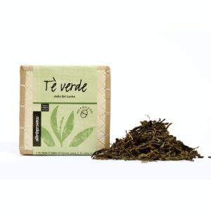 Tè verde sfuso in cestino di fibre naturali dallo Sri Lanka di Altromercato
